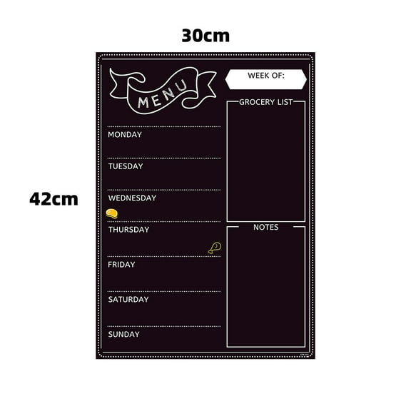 Meal Planning Pad, Magnetic Whiteboard Fridge Calendar, Meal Planner and Grocery List Dry Erase Weekly, Shopping List and, Family Dinner Menu & Meal Prep Plan 11.81x 16.54 inches - 2 Pcs