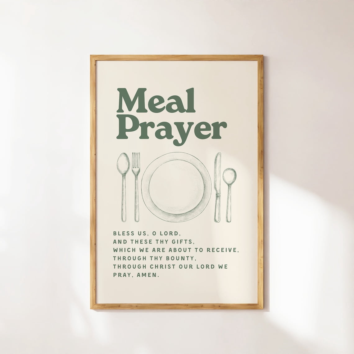 Meal Prayer Retro Christian Wall Art Minimalist Christian Poster Print meal-prayer-retro-christian-wall-art-minimalist-christian-poster-print