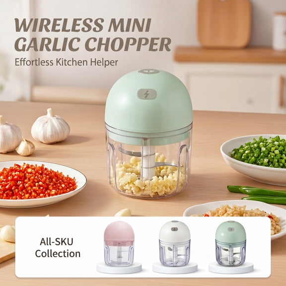 Meal Prep, Chopper Electric, Electric Vegetable Chopper, Garlic Grinder, Mini Chopper Processor, Pink Cordless Grinder 4.5X3.5 Inch Small Processor Mini, Clear Vegetable Chopper
