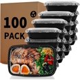 Meal Prep Container, 100 Pack 32 oz Food Storage Containers with Lids