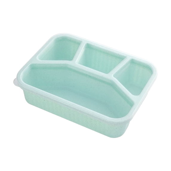 Meal Prep Container, 4 Compartment To Go Containers Reusable BPA-Free Microwave Safe Food Storage Bento Box with Lids(Green)