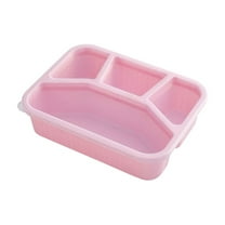 Meal Prep Container, 4 Compartment To Go Containers Reusable BPA-Free Microwave Safe Food Storage Bento Box with Lids(Pink)