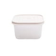 thumbnail image 1 of Meal Prep Containers, 1Pc Extra-thick Food Storage Containers with Lids, Plastic Microwavable Bento Box Reusable Storage Lunch Boxes BPA Free, Stackable, Dishwasher/Freezer Safe(Beige,5.3x5.3x2.95"), 1 of 6