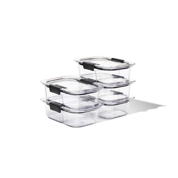 Meal Prep Containers 2 Compartment, 5 Pack - 2.85 Cup Food Storage Containers Leakproof, BPA Free, Microwave Safe, Stackable Plastic Containers for Lunch, Diet & Portion Control