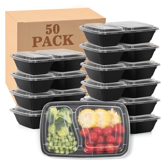 Meal Prep Containers Food Storage Containers with Lids, Bento Box, BPA Free, Stackable, Microwave/Dishwasher/Freezer Safe