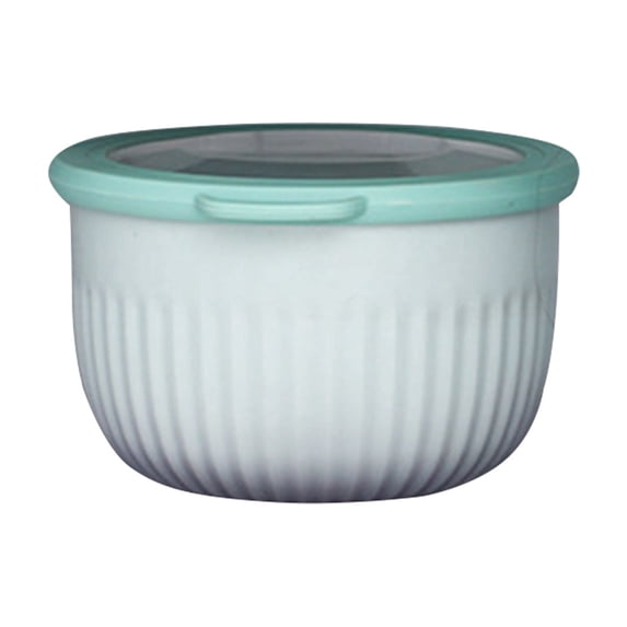 Meal Prep Containers with Lids,Durable Plastic Mixing Bowls Food Container Bowl with Lids,Stackable Reusable Airtight Salad Bowl for Kitchen Portion Control,Outdoor Picnic,1/4Pcs(Green,6.5x3.9")