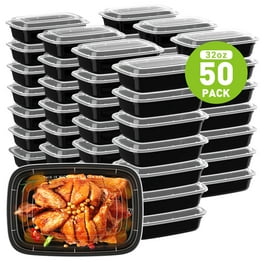 POPMISOLER 150Pcs Stackable Meal Prep Bowl Containers,24OZ Food Takeout  Bowls Reusable,Bowls With Lids,Microwavable Dishwasher Safe Leak Resistant  for