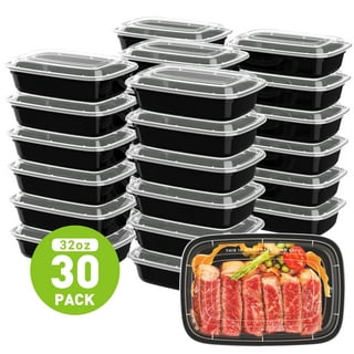 60 pc Hefty 28 oz Food Storage Containers 30 Take-Out Boxes 30 No-Leak Lids