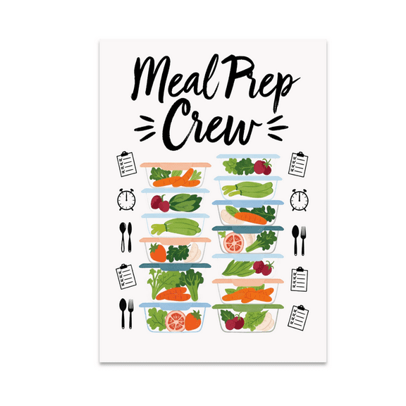 Meal Prep Crew Kitchen Organization Art - Cooking Enthusiast - 13x19 Poster Print