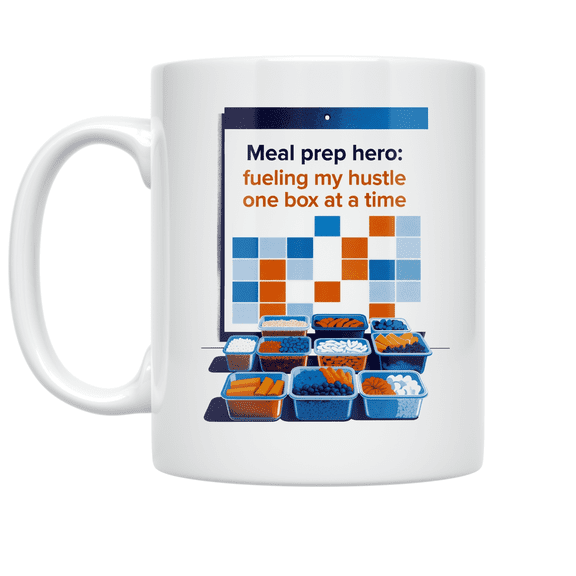 Meal Prep Hero: Fueling My Hustle - Meal Prep Enthusiast - 11 oz Ceramic Coffee Mug