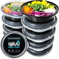 thumbnail image 1 of Meal Prep Round Plastic Containers - New Improved Lid - Reusable BPA Free Food Containers with Airtight Lids - Microwavable, Freezer and Dishwasher Safe - Stackable Salad Bowls - 30 Pack, 28oz, 1 of 9