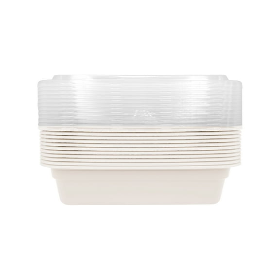 JUST COOK 24-Piece Meal Prep Set, Freezer & Microwave-Safe Plastic Containers with Lids, Coconut Milk