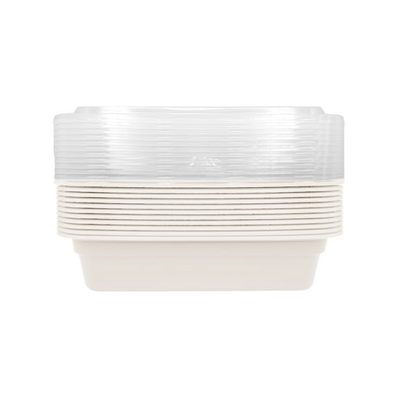 JUST COOK 24-Piece Meal Prep Set, Freezer & Microwave-Safe Plastic Containers with Lids, Coconut Milk