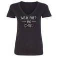 thumbnail image 1 of Meal Prep and Chill Womens V-Neck Tee, 1 of 1