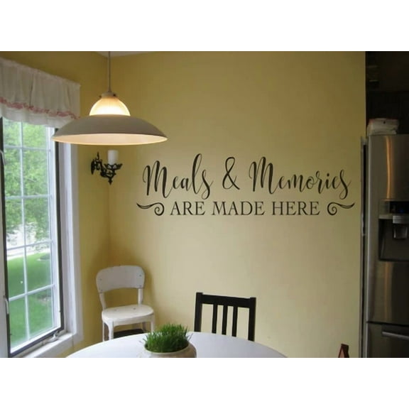 Meals And Memories Are Made Here Vinyl Wall Decal Kitchen Quote Sticker Words