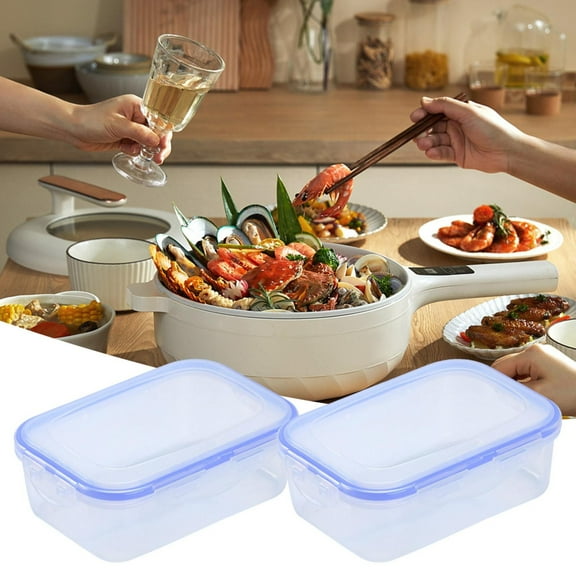 Meals Divided Rectangular Food Storage Container 27 Ounce/ Fresh-Keeping Box