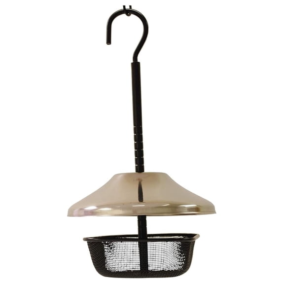Mealworms Feeder | 5 x 5 inch Powder Coated Mesh Bowl with Adjustable Stainless Steel Roof