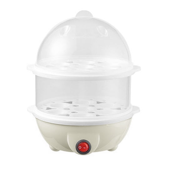 Meamaz 2-Tier Convertible Egg Cooker (1-Tier Switchable) Auto Shut-Off, Easy-Peel for Soft/Medium/Hard Boiled Eggs, for Home Breakfast & Family Meals