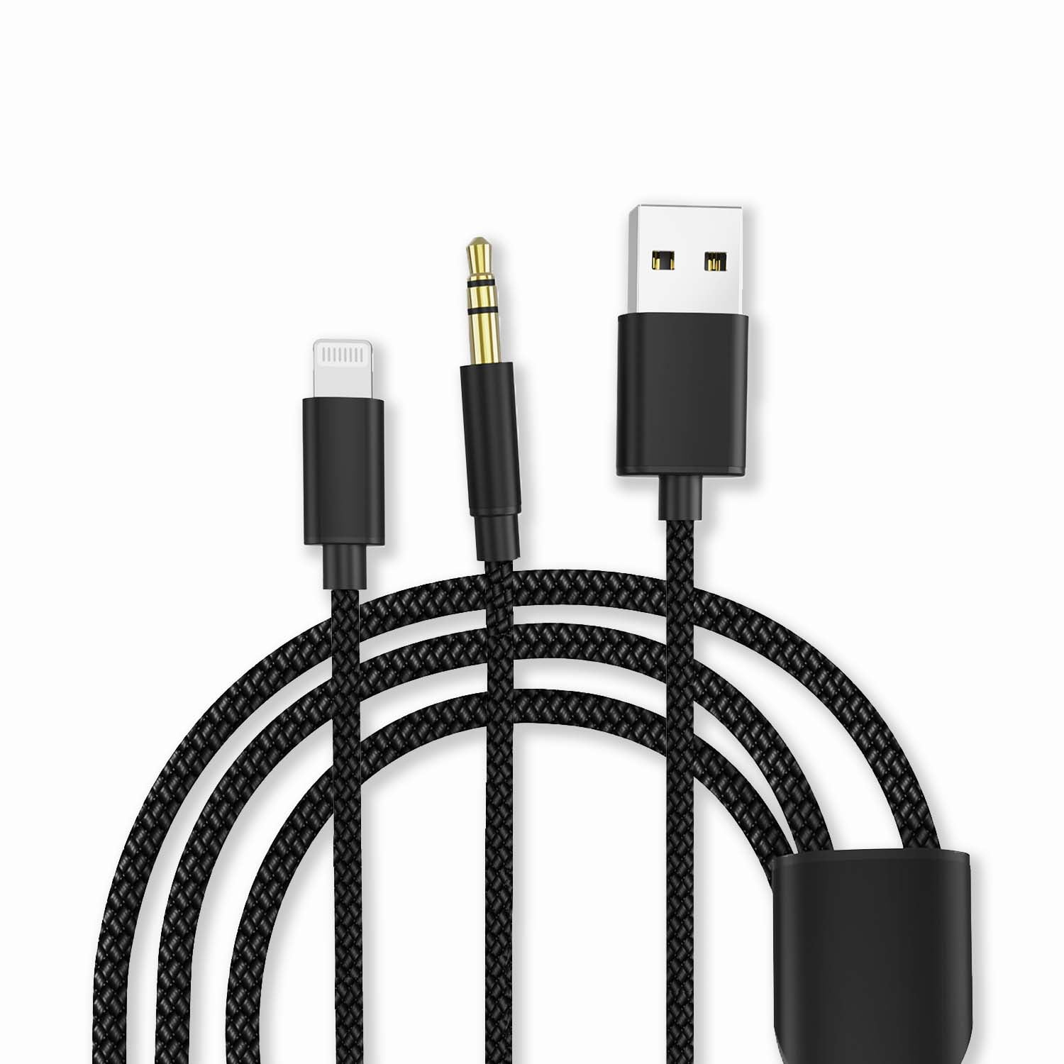 Lightning Cable Charger Aux Cord Iphone Meamaz 2-in-1 Lightning