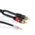 thumbnail image 1 of Meamaz 3.5mm Stereo Auxiliary to 2 x RCA Audio Cable Adapters (3.28ft/1m), Featuring Gold - Plated Plugs for Connecting Amplifiers, Smartphones and Speakers, 1 of 10
