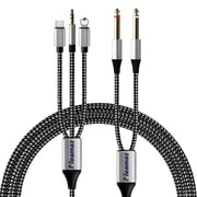 2 in 1 USB C Type-C-3.5mm Headphone Jack Adapter AUX & Sync Data Charge 2 in 1 USB C Type-C-3.5mm Headphone Jack Adapter AUX & Sync Data Charge