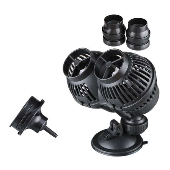 Meamaz Aquarium Wave Maker (1600 GPH, 12W)  Quiet Twin Heads, 360 Rotatable Magnetic Mount for 20-75 Gallon Freshwater & Saltwater Tanks