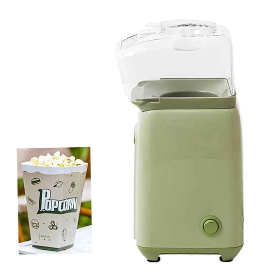 Meamaz Mini Fully Automatic Popcorn Maker for Home Compact & Portable, with 5 Paper Cups for Family Movie Nights, Dorm Rooms & Small Kitchens