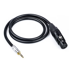 Meamaz Unbalanced XLR Female to 1/8 inch (3.5mm) Microphone Cable, Ideal for Connecting Camcorders, DSLR Cameras, Computer Recording Devices, and a Multitude of Other Audio, 3.28FT(1M)