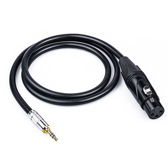 Meamaz Unbalanced XLR Female to 1/8 inch (3.5mm) Microphone Cable, Ideal for Connecting Camcorders, DSLR Cameras, Computer Recording Devices, and a Multitude of Other Audio, 3.28FT(1M)