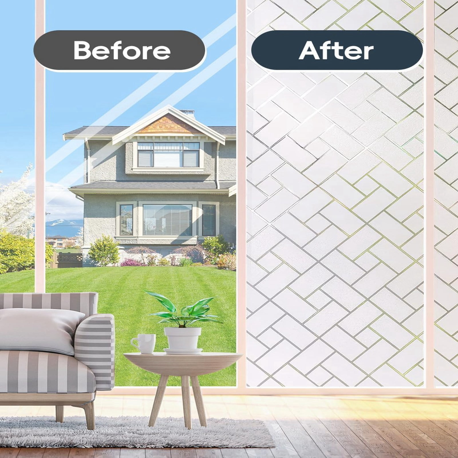 Mean 2024 Decal Window Privacy Film Frosted Glass Window Film Household