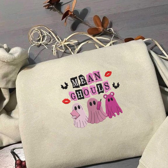 Mean Ghouls Halloween Embroidered Sweatshirt
