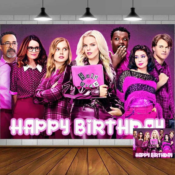 Mean Girls Backdrop Banner Party Supplies Poster Movie Theme Background for Photography Kids Birthday Decorations