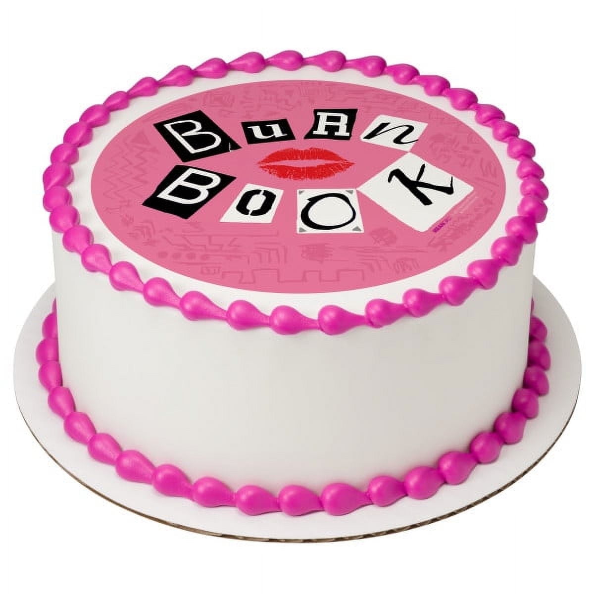 DECOPAC Mean Girls Burn Book Edible Image Cake Topper (8" Round)