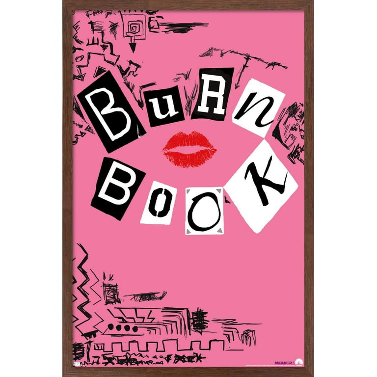 Mean Girls Burn Book, Fire, Pink, Scrapbook, Diary, Flames, Sketch,  Notebook, Savage Art Board Print for Sale by kqwdesigns