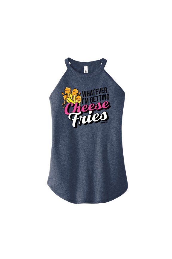 - Cheese Fries - Juniors High Neck Tank Top