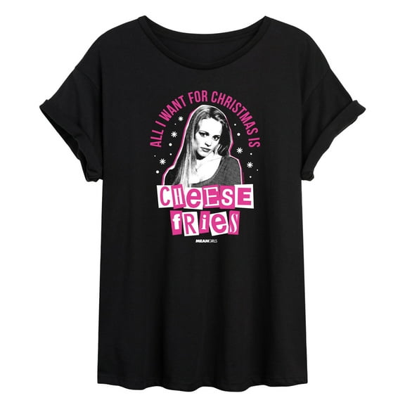 Mean Girls - Christmas Cheese Fries - Women's Oversized T-Shirt