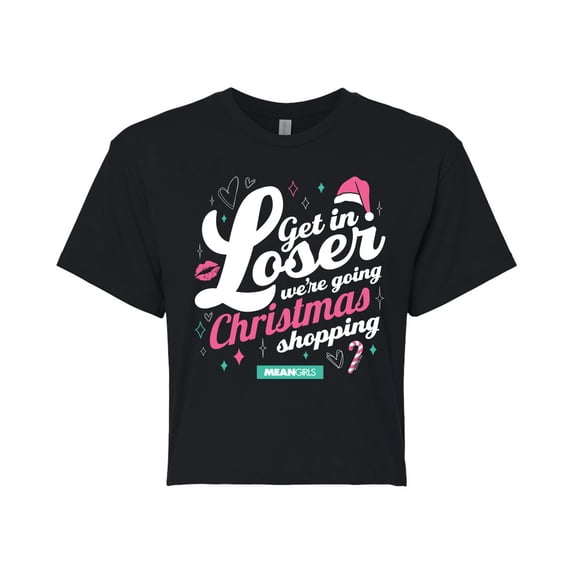 Mean Girls - Get In Loser - Juniors Cropped Cotton Blend T-Shirt