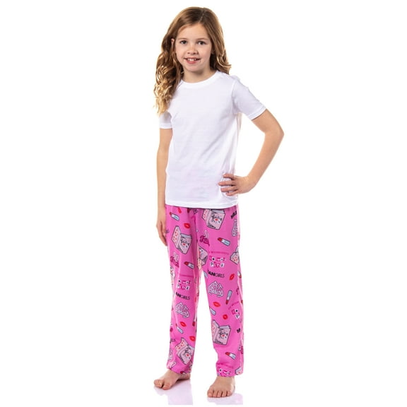 Mean Girls Girls' Burn Book On Wednesdays We Wear Pink Sleep Tossed All-Over Print Sleep Lounge Pajama Pants