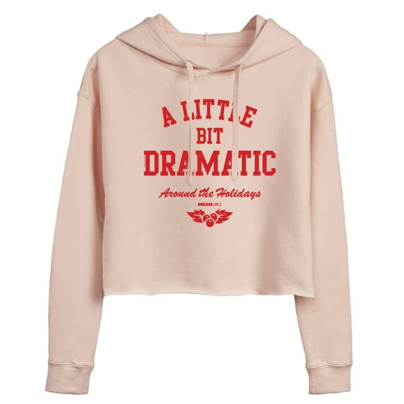 Mean Girls - Little Bit Dramatic Around Holidays - Juniors Cropped Pullover Hoodie