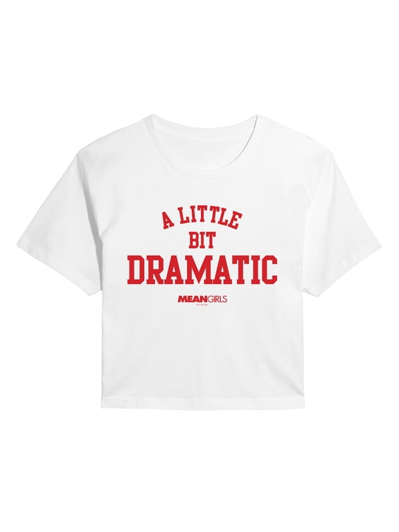 - Little Bit Dramatic - Juniors Cropped Graphic T-Shirt