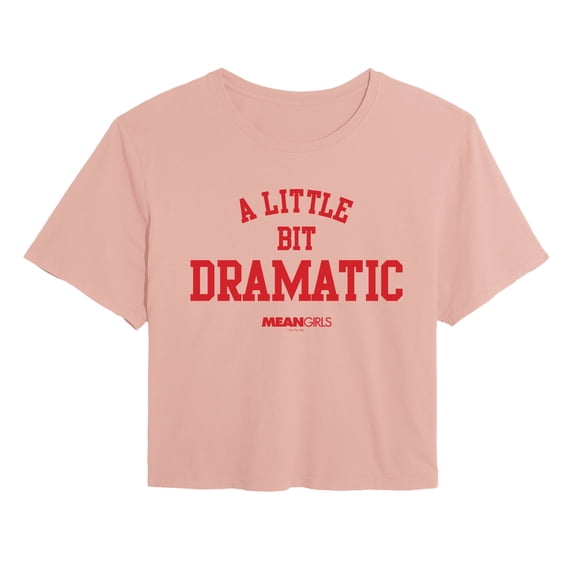 Mean Girls - Little Bit Dramatic - Juniors Cropped Graphic T-Shirt