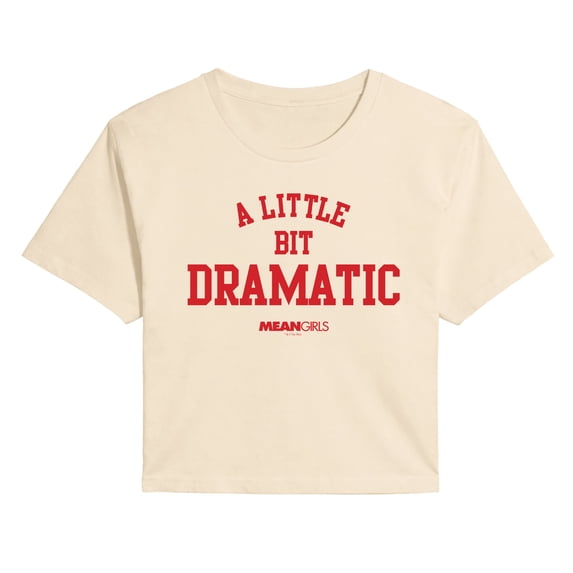 Mean Girls - Little Bit Dramatic - Juniors Cropped Graphic T-Shirt