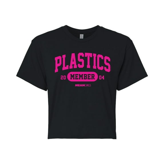 Mean Girls - Plastics Member - Juniors Cropped Cotton Blend T-Shirt