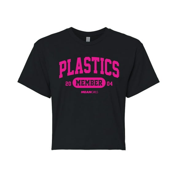 Mean Girls - Plastics Member - Juniors Cropped Cotton Blend T-Shirt
