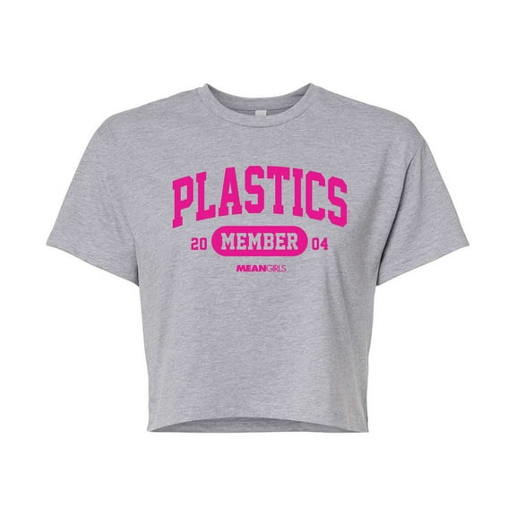 Mean Girls - Plastics Member - Juniors Cropped Cotton Blend T-Shirt