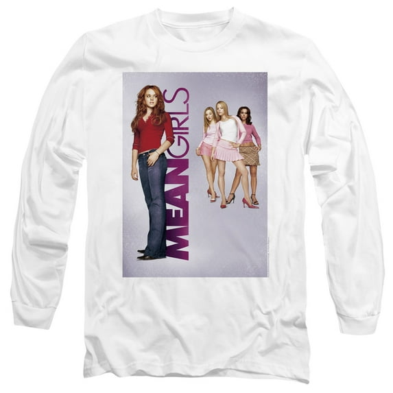 Mean Girls Poster Art Long Sleeve Adult 18/1 T-Shirt White