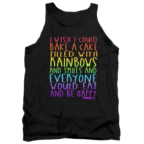 Mean Girls Rainbows And Cake Adult Tank Top Black