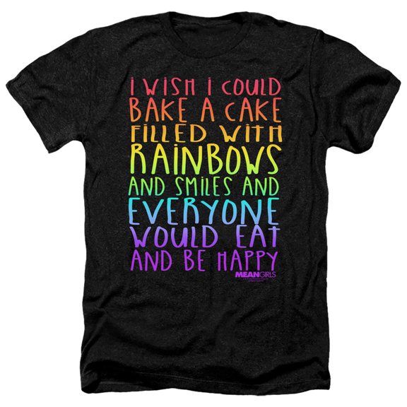 Mean Girls - Rainbows And Cake - Heather Short Sleeve Shirt - Large