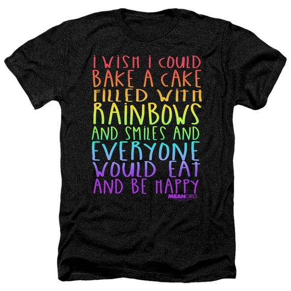 Mean Girls - Rainbows And Cake - Heather Short Sleeve Shirt - Small