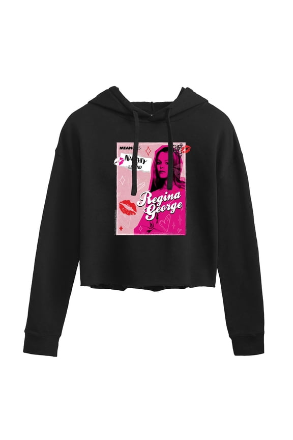- Regina George Naughty List Legend - Juniors Cropped Pullover Hoodie